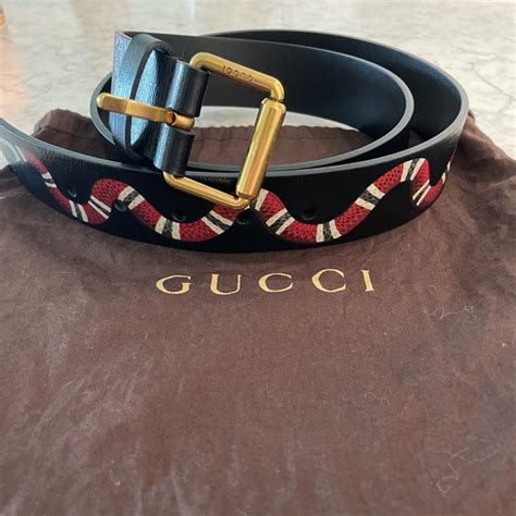 gucci kingsnake belt|authentic gucci belt men.